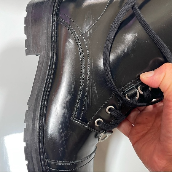 ALLSAINTS Lira boots Size 37 US 7 Black patent leather - Picture 14 of 14